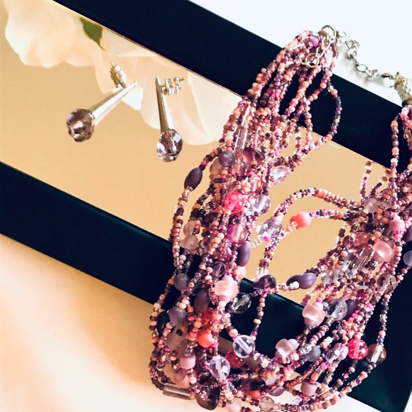 GIOVANNA CHANTAL Jazzy Tear Drop Earrings - Purple - Picture 6 of 8